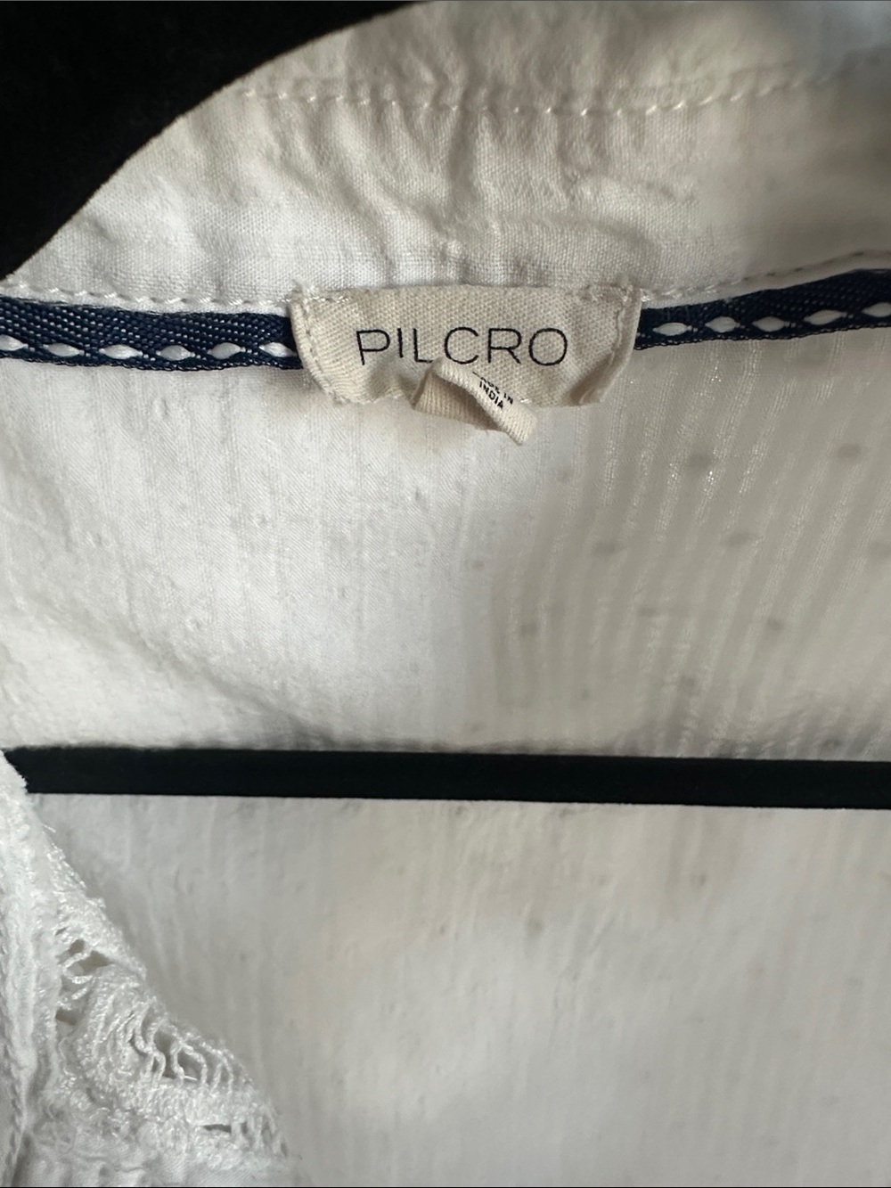Anthropologie Pilcro Crop White Blouse Size Medium - Picture 6 of 6